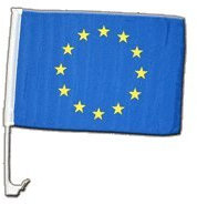 Autofahne Autoflagge Europäische Union EU - 30 x 40 cm