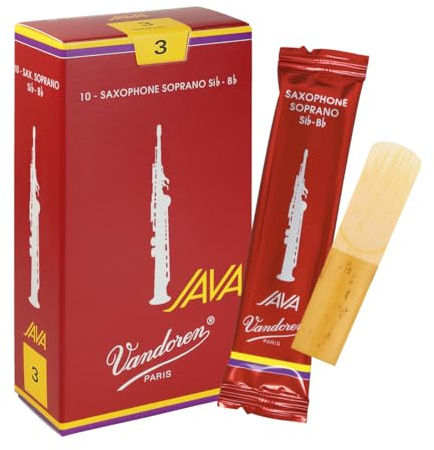 Vandoren Blatt Sopran Saxophon Java Filed Red Stärke: 3