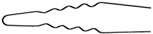Comair 3150057 Lockennadeln dünn, 50er Beutel, 75 x 0.55 mm, schwarz