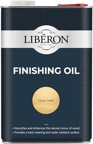 Libéron Finishing Oil for Worktops & Furniture, Clear, 5L | Nourishes & enhances colour, Water, heat & food acid resistant, Hard-wearing finish, Ideal for kitchens & bathrooms