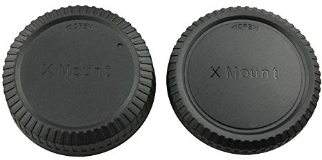 JJC L-R14 Body Cap and Rear Lens Cap for FUJIFILM X Mount Camera Body and FJ X Mount Lens