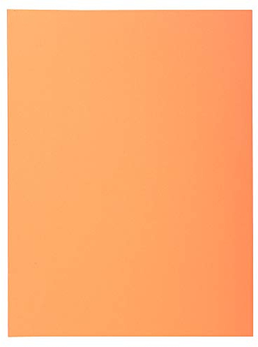 Exacompta 330002E 100er Pack Aktendeckel SUPER in Pastellfarben aus extra starkem Karton für DIN A4 ideal für Archivierung 1 Pack clementine
