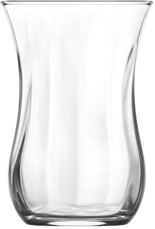 Gürallar Artcraft Klasik optikli Teegläser 12 Stück Tee Gläser Glas Tea Cay Bardagi szklanka