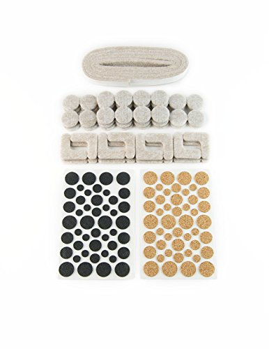 The Felt Store Möbelgleiter aus Filz, Gummi und Kork, Verschiedene Größen und Formen, selbstklebend, 149 Stück; als Bodenschutz für Möbelfüße, Tischbeine, Stuhlbeine, Stühle - Made in Canada