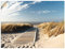 ARTland Wanddeko Wandtattoo selbstklebende Vinylfolie 80x60 cm Strand Meer Düne Küste Nordsee Langeoog Steg Maritim T5RM