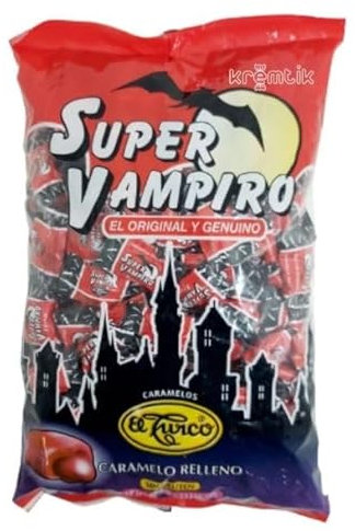 CARAMELO SUPER VAMPIRO RELLENO FRESA 200 CARAMELOS