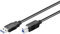 BIGtec 3m USB 3.0 Kabel Anschlußkabel Verbindungskabel High Speed Kabel A/B A Stecker - B Stecker A(M) - B(M) ST/ST Kabelfarbe schwarz , Kabel ist abwärts kompatibel , Datenübertragung bis zu 5 GBit/s , USB 3.0 , 3.0 USB Kabel Anschl. 3,00m 3 m Druckerkabel Drucker Kabel