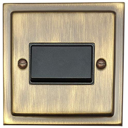 G&H TAB69B Trimline Plate Antique Bronze 1 Gang Triple Pole 10A Fan Isolator Switch