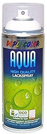 DUPLI-COLOR AQUA LACK Weiß Seidenmatt 350 ml - Sprühlack Wasserbasiert | Acryllack für Innenbereich - styroporfest - 15 min staubtrocken - geeignet für Kinderspielzeug DIN 71-3