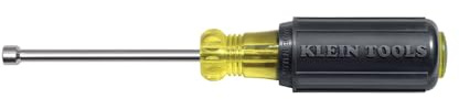 Klein Tools 630-3/16M 3/16-Inch Magnetic Tip Nut Driver, Made in USA, 3-Inch Hollow Shaft and Cushion Grip Handle