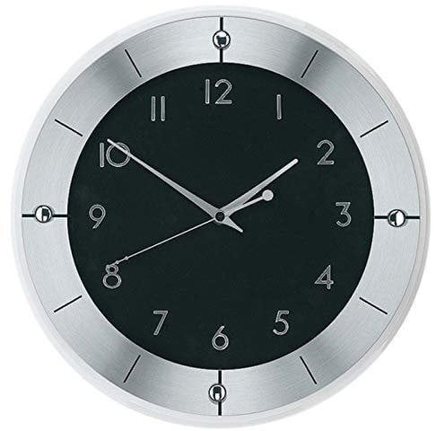 AMS 5849 Horloge Murale Moderne Radio-pilotée en métal