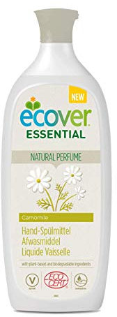 Ecover Liquide Vaisselle Origine Naturelle Éco-Responsible/Doux pour Votre Peau Certifié Biologique Ecocert, Camomille, 1 L