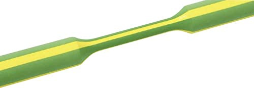 HellermannTyton 319-00307 Schrumpfschlauch ohne Kleber Grün, Gelb 3mm 1mm Schrumpfrate:3:1 1m