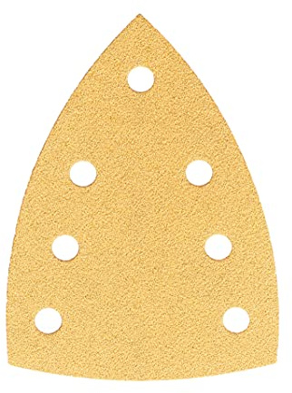 Mirka Gold Schleifdreieck Universal-Schleifpapier 100x152x152mm 7-Loch/Korn P240, 100 Stk/Zum Schleifen von Gips, Spachtel, Spanplatten, Holz, Lack
