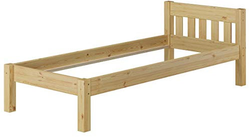 Erst-Holz Kieferbett Natur Einzelbett 90x200 Massivholz-Bettgestell Futonbett ohne Rollrost 60.38-09 oR