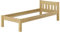 Erst-Holz Kieferbett Natur Einzelbett 90x200 Massivholz-Bettgestell Futonbett ohne Rollrost 60.38-09 oR