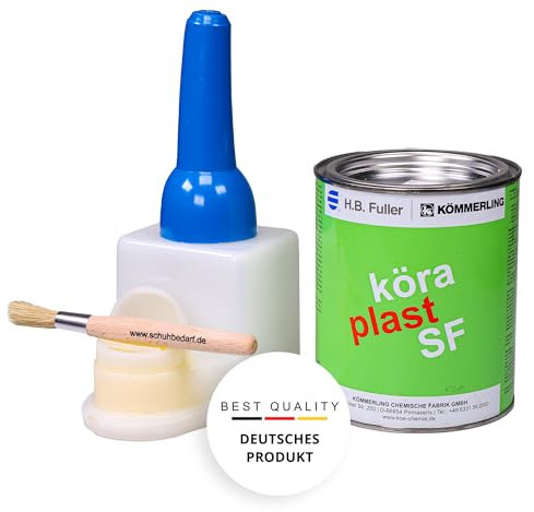 EPDM Kleber Köraplast SF 600g - PVC Kleber & Sparbehälter 0,4l incl. Pinsel - Kontaktkleber - Schuhkleber - klebt Teichfolien - Zeltplanen - Polysterol - Weich PVC - Schlauchboote - Gewebeplanen