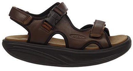 MBT Sandalía de Hombre Kisumu 3S M Marrón, Semelle de Mocassin Herren, Brown, 45 EU