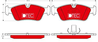 TRW BRAKE PADS (FRONT) (R90) (DTEC) - GDB1348DTE