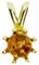 InCollections Damen-Anhänger 333/000 Gold mit Bernstein 2000100500L100