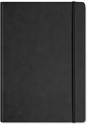 Silvine Executive Notizbuch, weiche Oberfläche, liniert, mit Bändchen als Lesezeichen/Markierung, 160 Seiten, 90 g/m², A4 schwarz