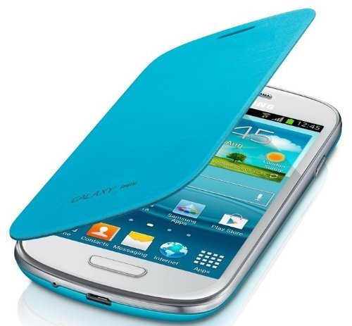 itronik® Flip Cover Schützende Display-Klappe für Samsung Galaxy S3 SIII Mini I8910 blau