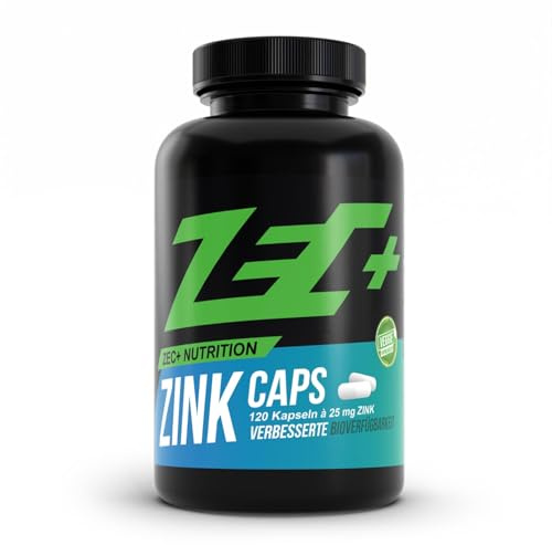 Zec+ Nutrition Zink Caps – 120 Kapseln mit Zink-Bisglycinat