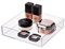 iDesign 40880 Bandeja, Organizador Grande de plástico para cosméticos, Maquillaje y Accesorios, práctica Caja de Almacenamiento para tocador, cajones o baño, Transparente, L: 20,3 cm x 20,3 cm
