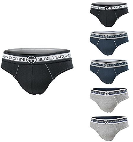 Sergio Tacchini Set 6 Paar Slip/Boxershorts für Herren, Baumwolle, bi-elastisch (6 Paar Slip Art.9001-5 / L)