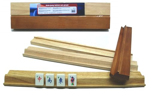 Set of 4 Large Mah Jong (Mahjong) Tile Racks with ledges - 40cm