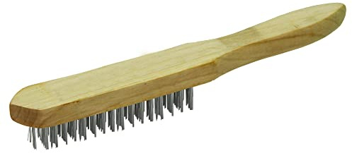 Rolson 42849 4 Row Wooden Handle Wire Brush