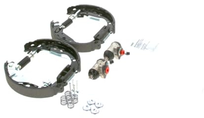 Bosch KS663 Kit Super Pro - Rear drum brake kit - 1 pre-assembled set, 2 wheel brake cylinders, 4 brake shoes