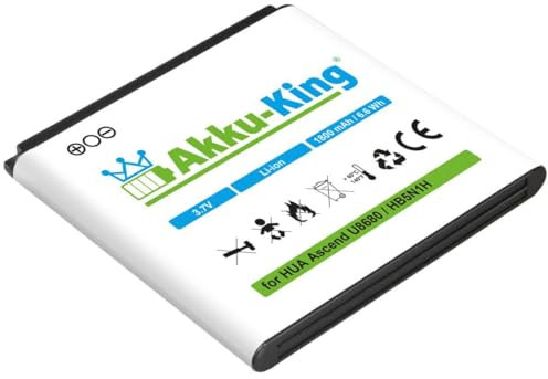 Akku-King Akku kompatibel mit Huawei HB5N1H - Li-Ion 1800mAh - für Ascend U8680, U8815, U8818, U8730, U8812D, U8815, U8818, U8825D, Wvga, T8828, T8830