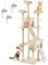 Juskys XXL Kratzbaum Amy - Katzenbaum mit Höhlen, Liegeflächen, Leitern & Sisal-Stämmen - Stabiler Kletterbaum für Katzen 170 cm hoch - Beige