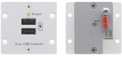 Best Price Square Kramer Electronics W-2UC(B) Wall Plate and Switch Cover Black – Wall Plates and Switch Covers (Black, Universal, 2 x USB, 50.5 mm, 47 mm, 3.3 cm)