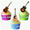 AK Giftshop PRE-CUT Acoustic Guitars Cake Decorations - 36 Edible Wafer Cup Cake Toppers