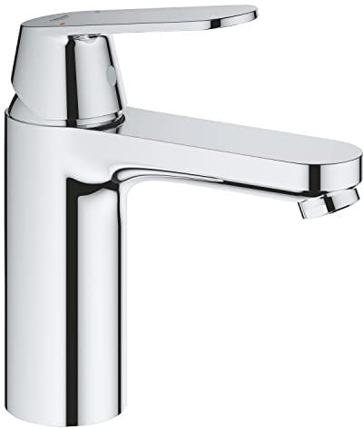 GROHE Eurosmart Cosmopolitan, Waschtischarmatur, wassersparend (Wasserhahn für das Bad, 17cm hoch, einfache Installation am Waschbecken, langlebige Oberfläche), chrom, 23327000