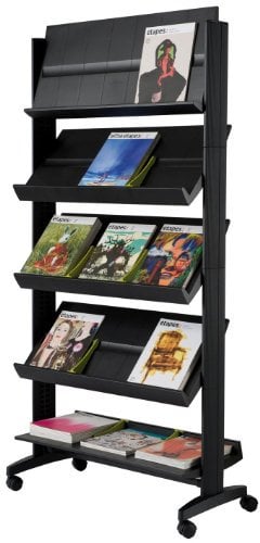Paperflow Prospektständer 167,5x85,5x38,5 cm mobil schwarz sw