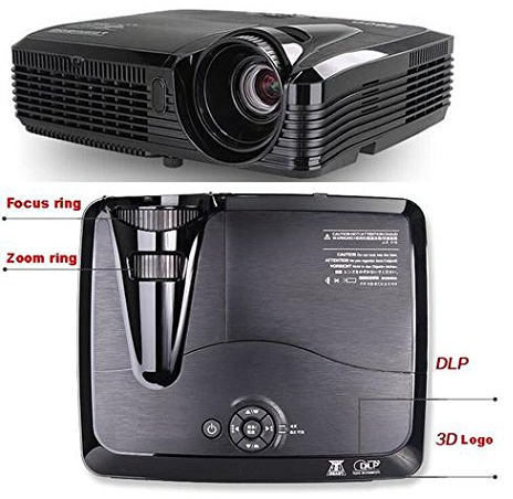 Gowe Brightest 5200 Lumens 300 Screen Full HD DLP 3D Projector Video Digital Advertising Education Beamer Projektor Proyector