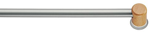 Scheibengardinenstange Ø 12 mm/Caféhaus Gardinenstange für Bistrogardinen mit Endträger aus Holz