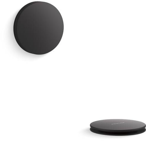 Kohler K-T37395-BL - Bouchon de vidage de baignoire Noir Métal 7,6 cm