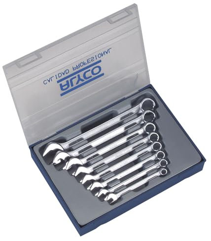 Alyco - Juego de 8 Llaves Combinadas, Boca Abierta y Boca Estrella, en Módulo de Plástico, 8-19 mm - 191296