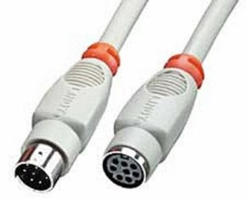 LINDY Verlängerungskabel 8 polig Mini-DIN Stecker/Kupplung, 2m Schwarz