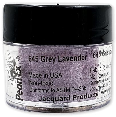 Jacquard Pearl Ex Pigment Powder 3 Grams Grey Lavender - Loose Mica Powder for Epoxy Resin, Watercolors, Calligraphy Ink & Clay - Epoxy Pigment Powder - Epoxy Resin Color