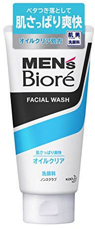 Men's Biore Facial Wash Deep Oil Clear Non-Scrub 130g