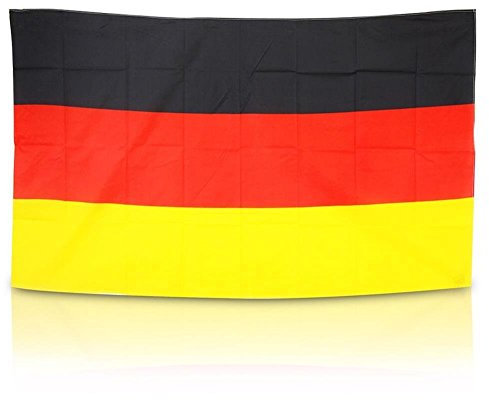 AKTIV Deutschlandflagge - witterungsbeständig mit Befestigungsösen - 90 x 150 cm