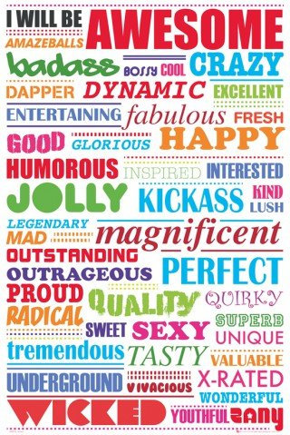 1art1 Inspiration Poster Awesome Plakat | Bild 91x61 cm