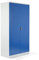 Schrank & Stuhl XXL Werkzeugschrank – Werkstattschrank mit 4 höhenverstellbaren Fachböden, Stahlschrank für Werkzeuge, 195 x 92 x 60 cm (H x B x T), Grau/Blau