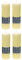 4 x Prices Ivory Altar Candle 250mm X 80mm 125 Hours Burn Time