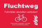 SCHILDER HIMMEL anpassbares Fluchtweg Fahrräder abstellen verboten! Schild 30x21cm Kunststoff mit Schrauben, Nr 5339 eigener Text/Bild verschiedene Größen/Materialien